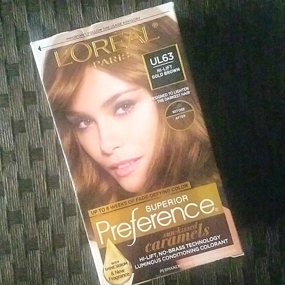 Loreal Paris sun-kissed caramels "gold brown" superior preference hair color